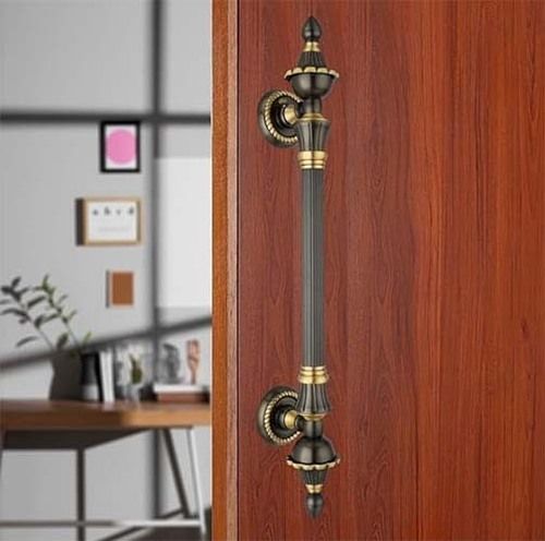 Chitra Brass Vectus Series Heavy Main Door Pull Handle Pack Of 1 (24 Inch, Matt Antique Brush) - Color: Abm