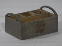 10 Inch Wooden Cutlery Box - Color: Different Colors Available