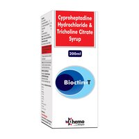 Cyproheptadine Hydrochloride 2mg + Tricholine Citrate 275mg Syrup - Drug Type: General Medicines
