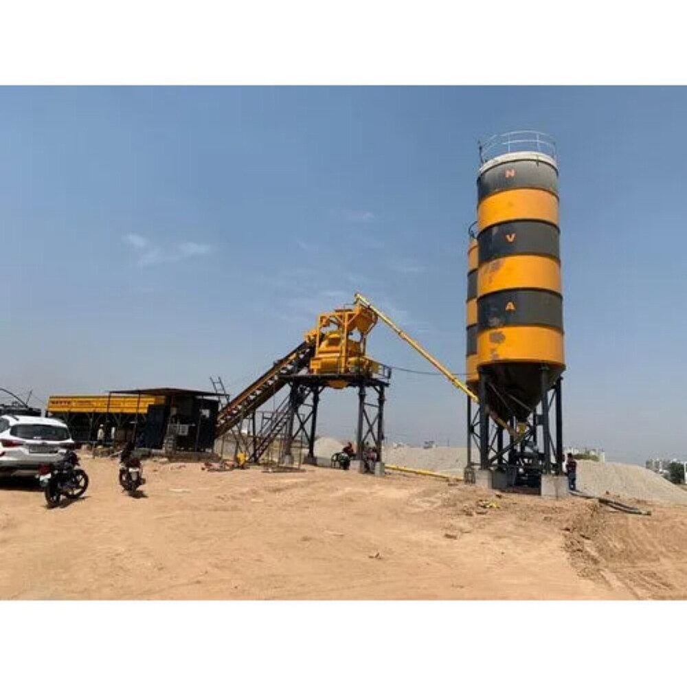 Stationary Inline Automatic Concrete Batching Plant - General Use: Construction