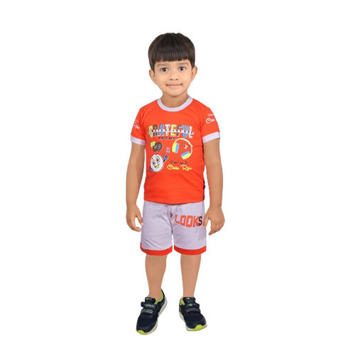 Different Available Kids Orange T-Shirt And Shorts