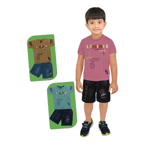 Kids Purple T-Shirt And Shorts