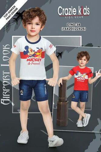 Different Available Kids Partywear T-Shirt And Shorts