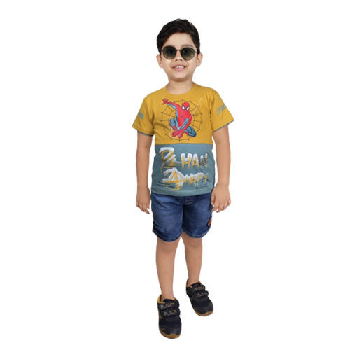 Different Available Kids Yellow T-Shirt And Shorts