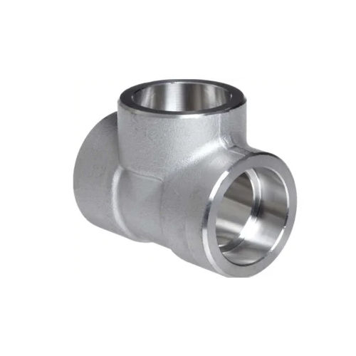 Silver Stainless Steel Socket Weld Tee Fitting