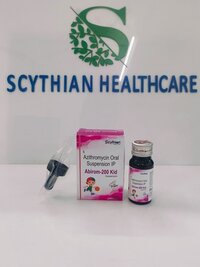 Azithromycin Suspension - 200 Mg Oral Liquid, Anti-bacterial Treatment For Bacterial Infections, Suitable For Children, Store In Dry Place At 25â°c