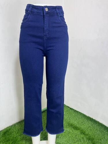 M Moddy 606HW Single Button Streatchable Straight Fit Blue Woman Jeans