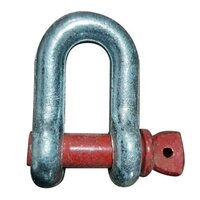 Mild Steel D Shackle - 3 Inch, 20 Ton Load Capacity, Galvanized Surface Treatment | Ideal For Industrial Weight Lifting, Warranty Included