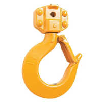Mild Steel Lifting Hook - 2 Ton Capacity, Standard Size, Yellow, Forged Eye, Oval Head, Durable & Strong with Manual Power Source, Warranty Included