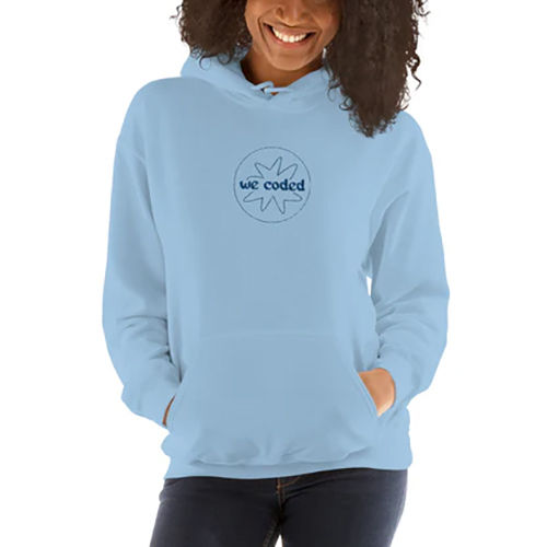 Washable Ladies Blue Hoodie