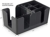 Bar Caddy Organizer with 6 Compartment