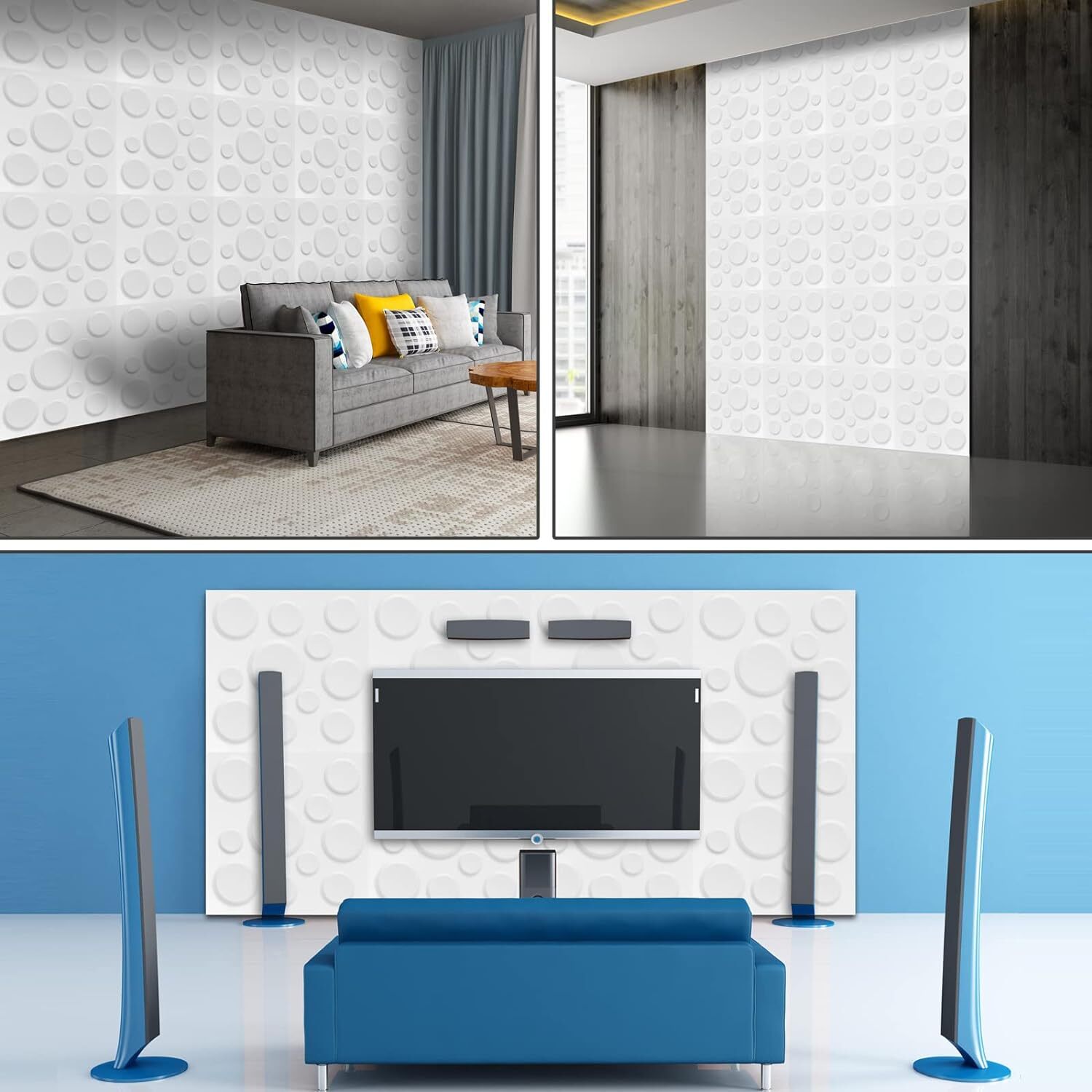 WHITE CIRCLE PVC PANEL