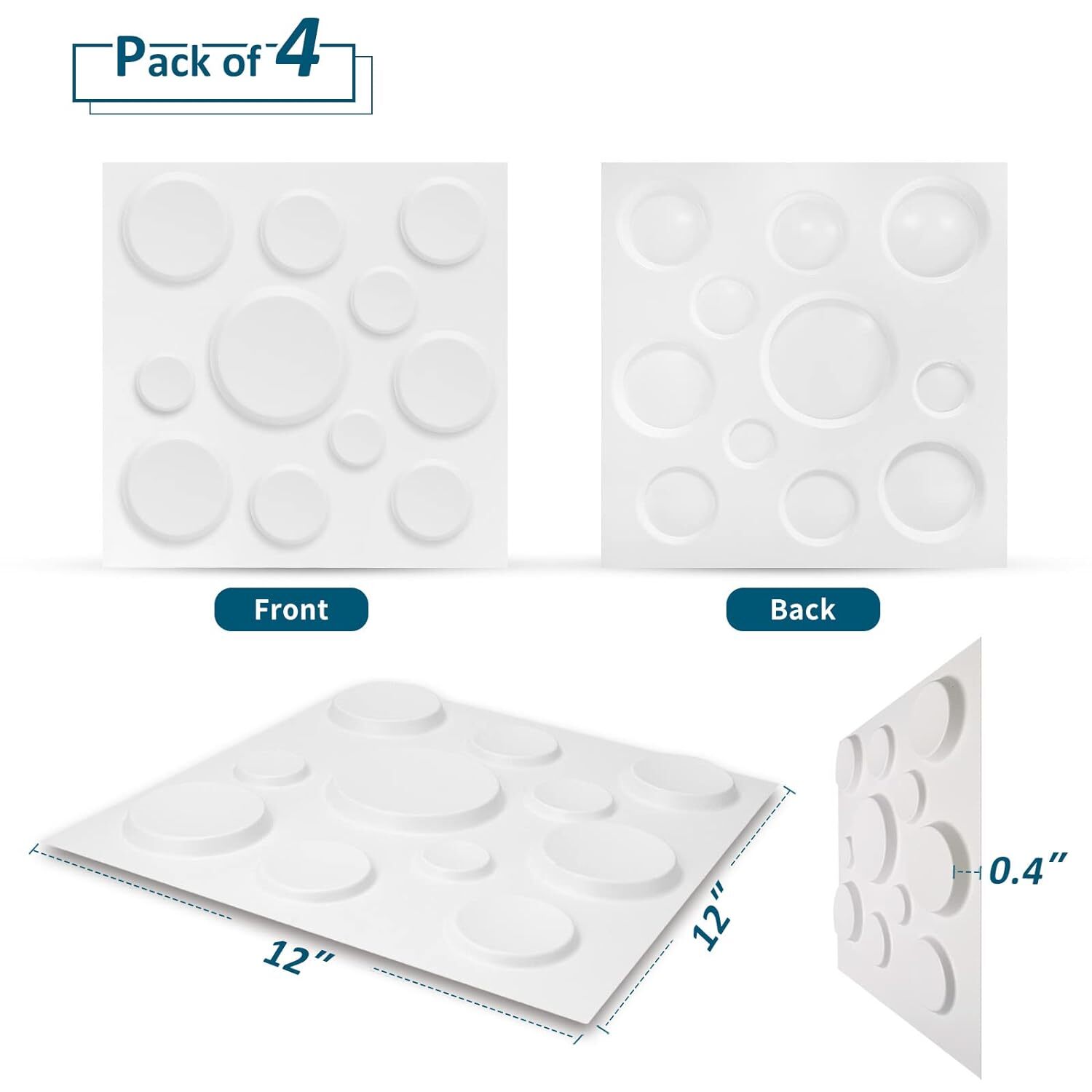 WHITE CIRCLE PVC PANEL