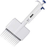Multi Channel Pipette - 8 Channel 30-300ul Capacity, Fully Autoclavable Plastic - White And Gray, 1 Year Full Replacement Warranty, Laboratory And Research Usage