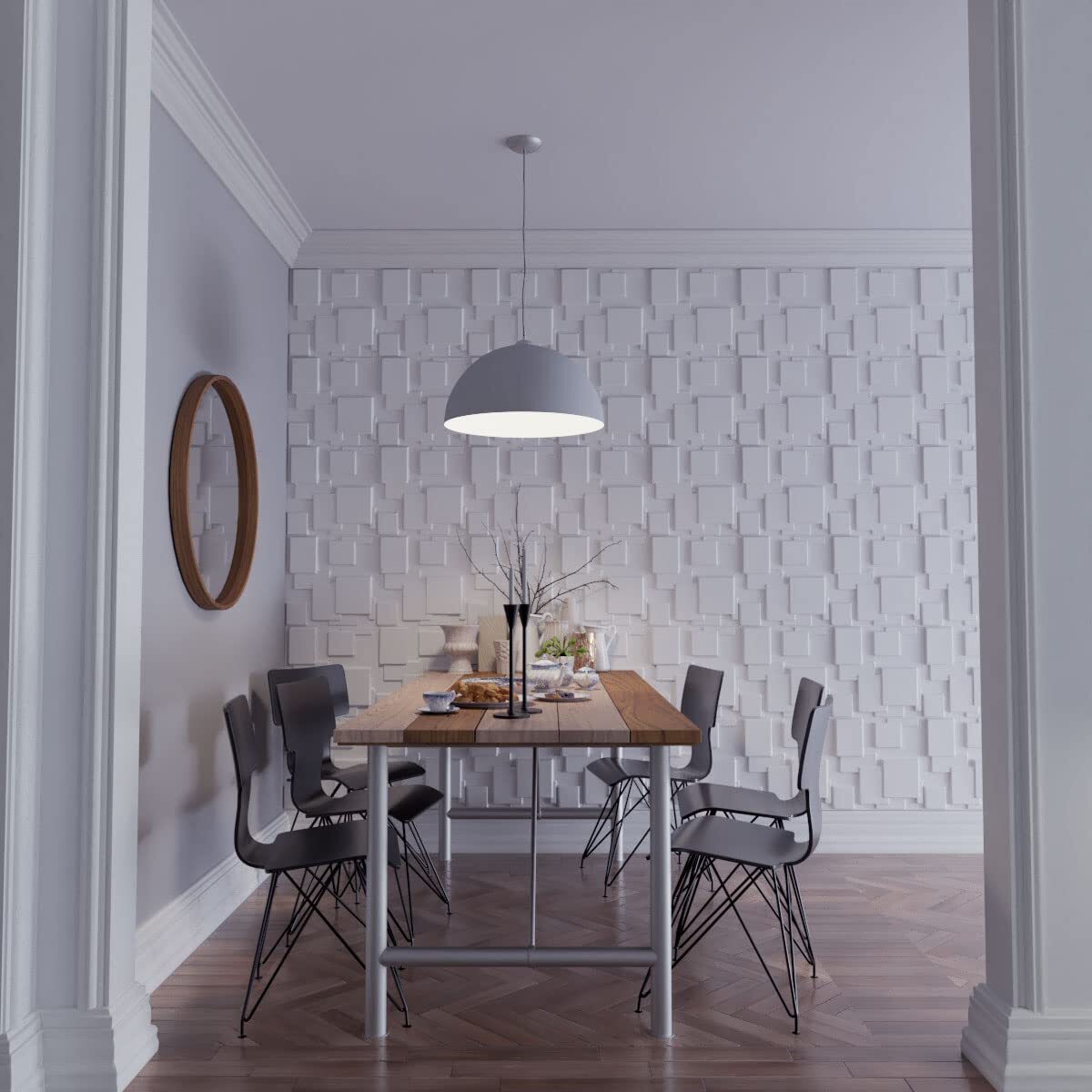 WHITE SQUARE PVC PANEL