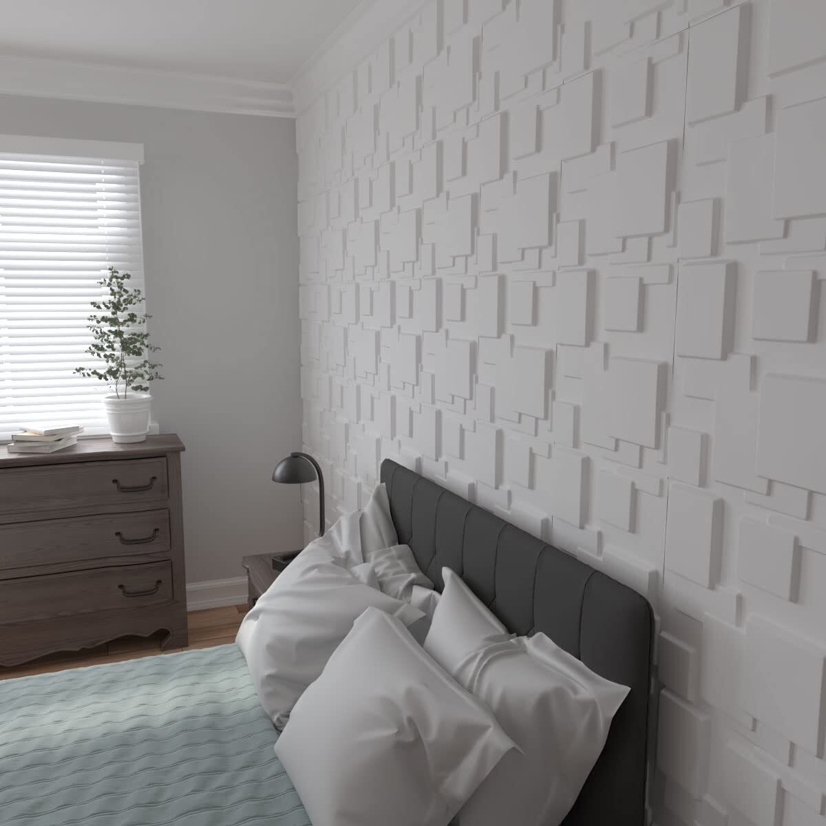 WHITE SQUARE PVC PANEL