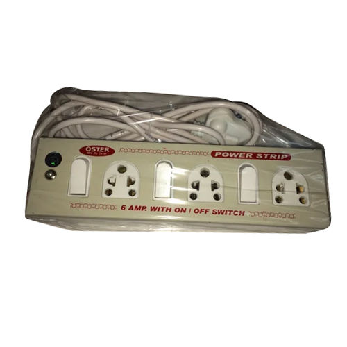 Off White 220 V Electric Power Strip