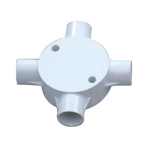 PVC Junction Box - Square Design, Female Connection, White Color