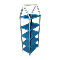 Grey Rigid Pvc Pipe Almirah For Kids