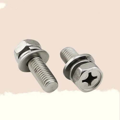 Silver M4 Ss304 Semi Hex Machine Screw