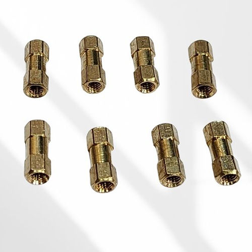 Golden M3 Brass Hex Pillar Nut