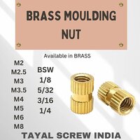 M2 Brass Moulding Nut - Color: Silver