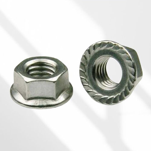 Silver M3 Din 6923 Flange Nut