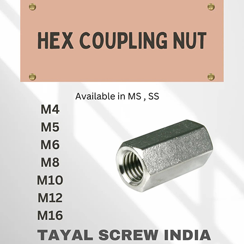 M6 SS Hex Coupling Nut