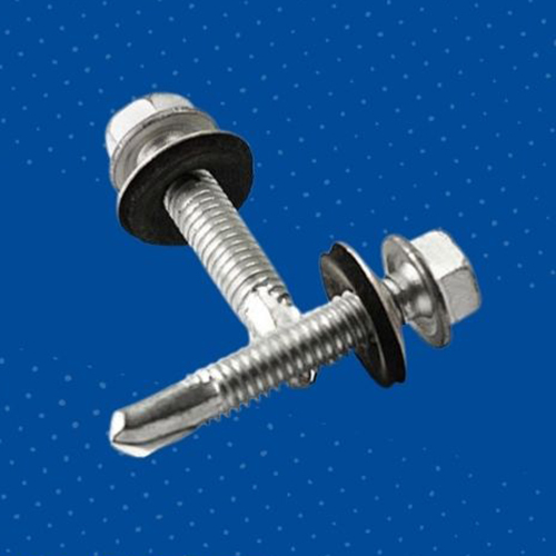 Silver Ss410 Fine Hex Head Drilling Screw