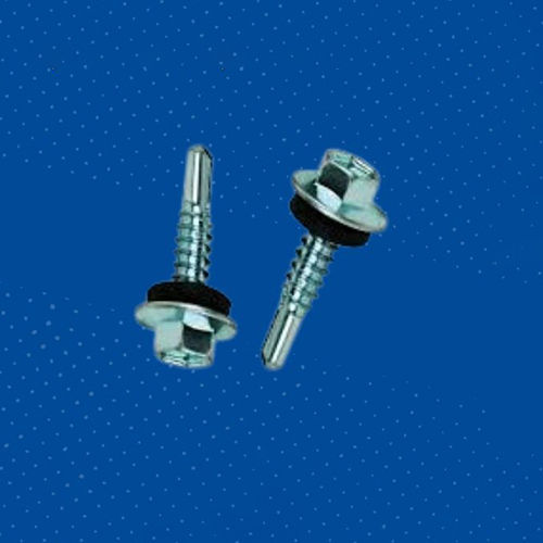 Silver Ss304 Flange Hex Head Drilling Screw