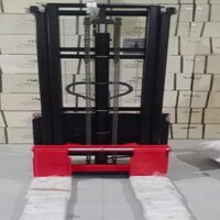 Semi Electric Stacker - 2 Ton, 3 Mtr Height | Durable Red & Black Finish, New Condition, Industrial Use, 1 Year Warranty