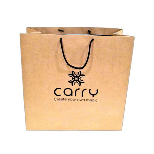 Recyclable Brown Kraft Carry Paper Bag