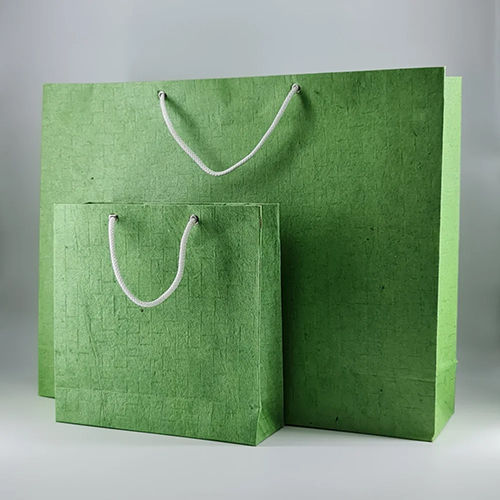 Moisture Proof Green Handmade Paper Bags