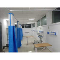 Blue Hospital ICU Curtain Track