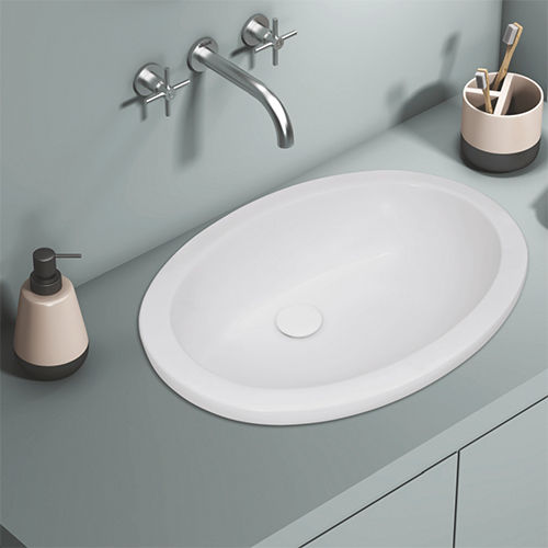 White Omega Top Counter Basin