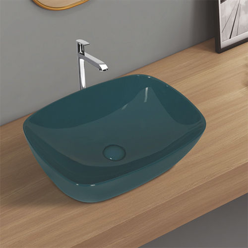 Titanium Foresta Green Glossy Table Top Basin