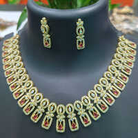 Ladies Wedding Necklace Set - Onyx Stones, Various Sizes Available | Polished Finish, Elegant Design In Multiple Colors