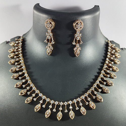 Designer Golden Artificial Necklace Set