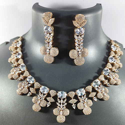 Different Available Stylish Golden Artificial Necklace Set