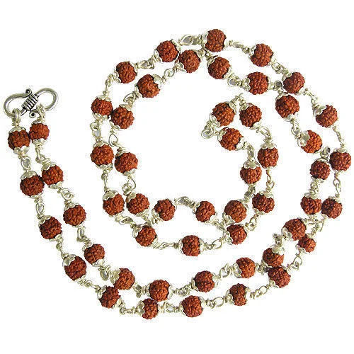 Pooja / Astrology Rudraksha Silver Mala