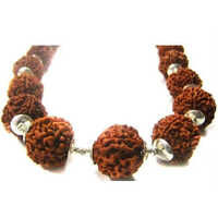 Rudraksha Silver Mala