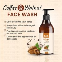 Coffee and walnut face wash