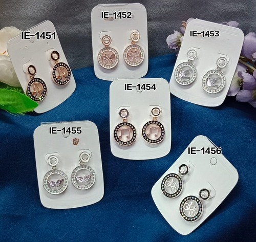 Fashion Earrings - Hypoallergenic Stainless Steel, Elegant Design with Sparkling Crystals