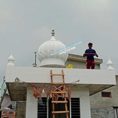 4 By 7 Gurudwara  Fiber Glass Dome Gumbad - Color: White