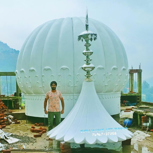 Gurudwara Sahib Fiber Glass White Gumbad