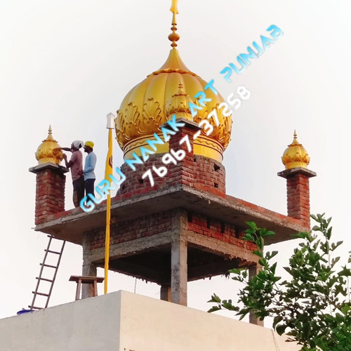 Gurudwara Fiber Glass Golden Gumbad