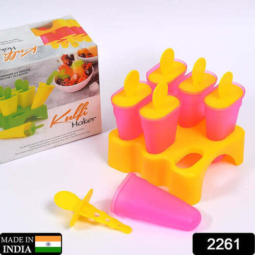 Kulfi Maker Moulds Set Plastic Homemade Kulfi Mould 6Pcs Set For Freezer Use - Application: As Per Product Requirement