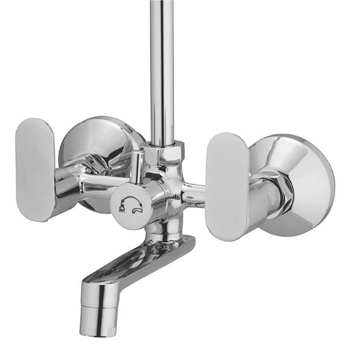 Silver Wall Mixer With L-bend