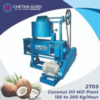Coconut Oil Mill Plant Chetan Agro Oil Expeller Capacity 150-200 kg/hour