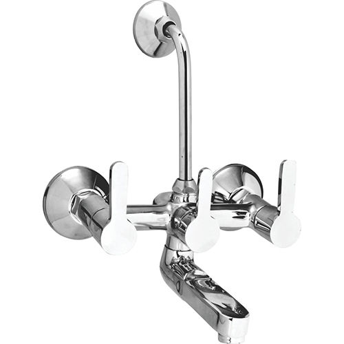 Silver Wall Mixer With L-Bend